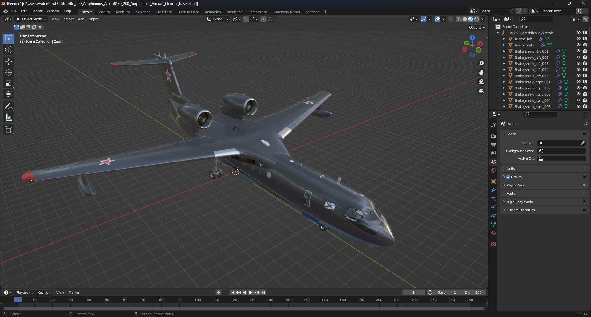 3D Be 200 Amphibious Aircraft