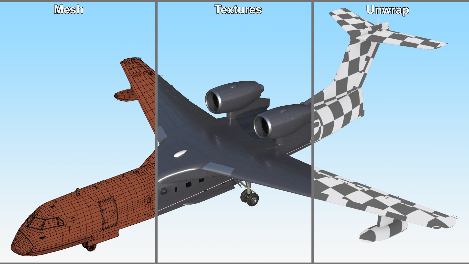 3D Be 200 Amphibious Aircraft