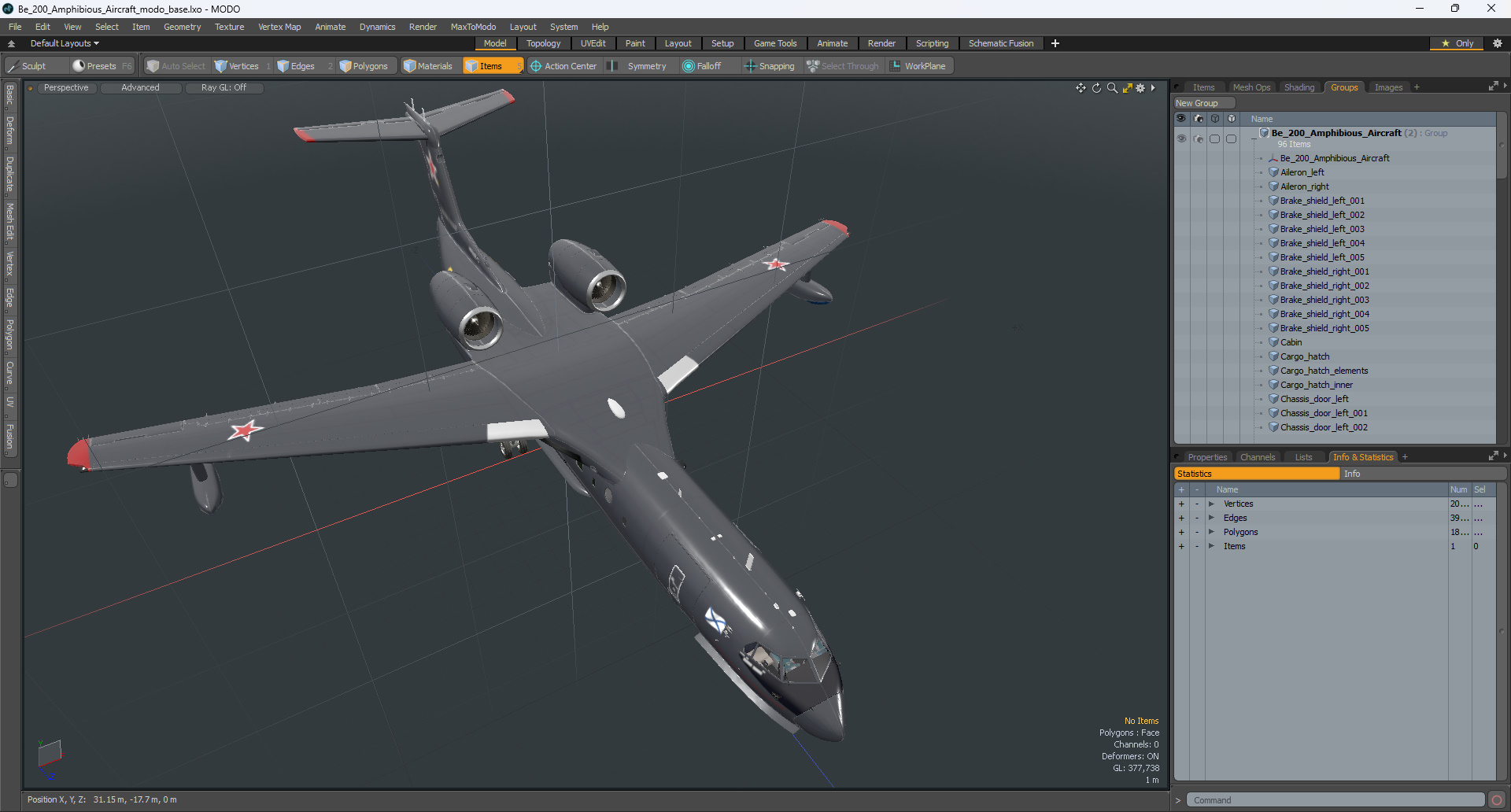 3D Be 200 Amphibious Aircraft