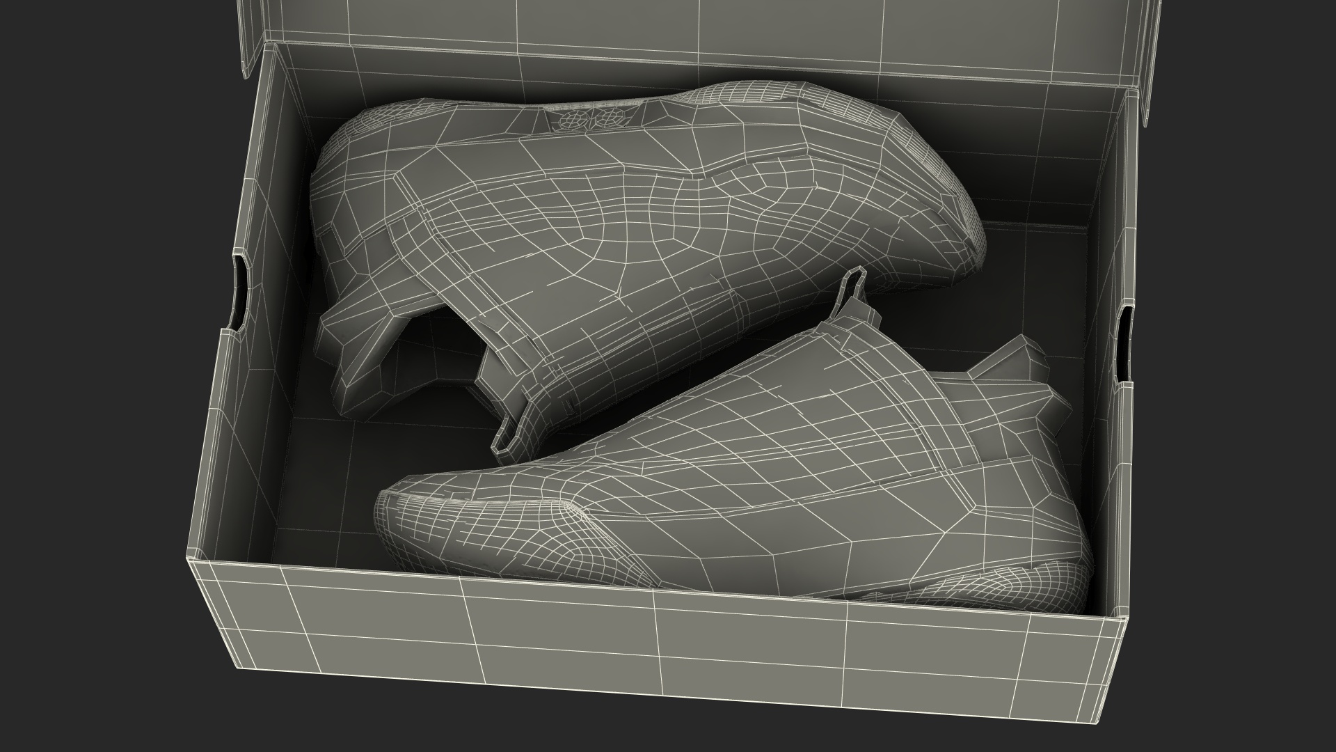 Shoe Box with Nike Sneakers 3D