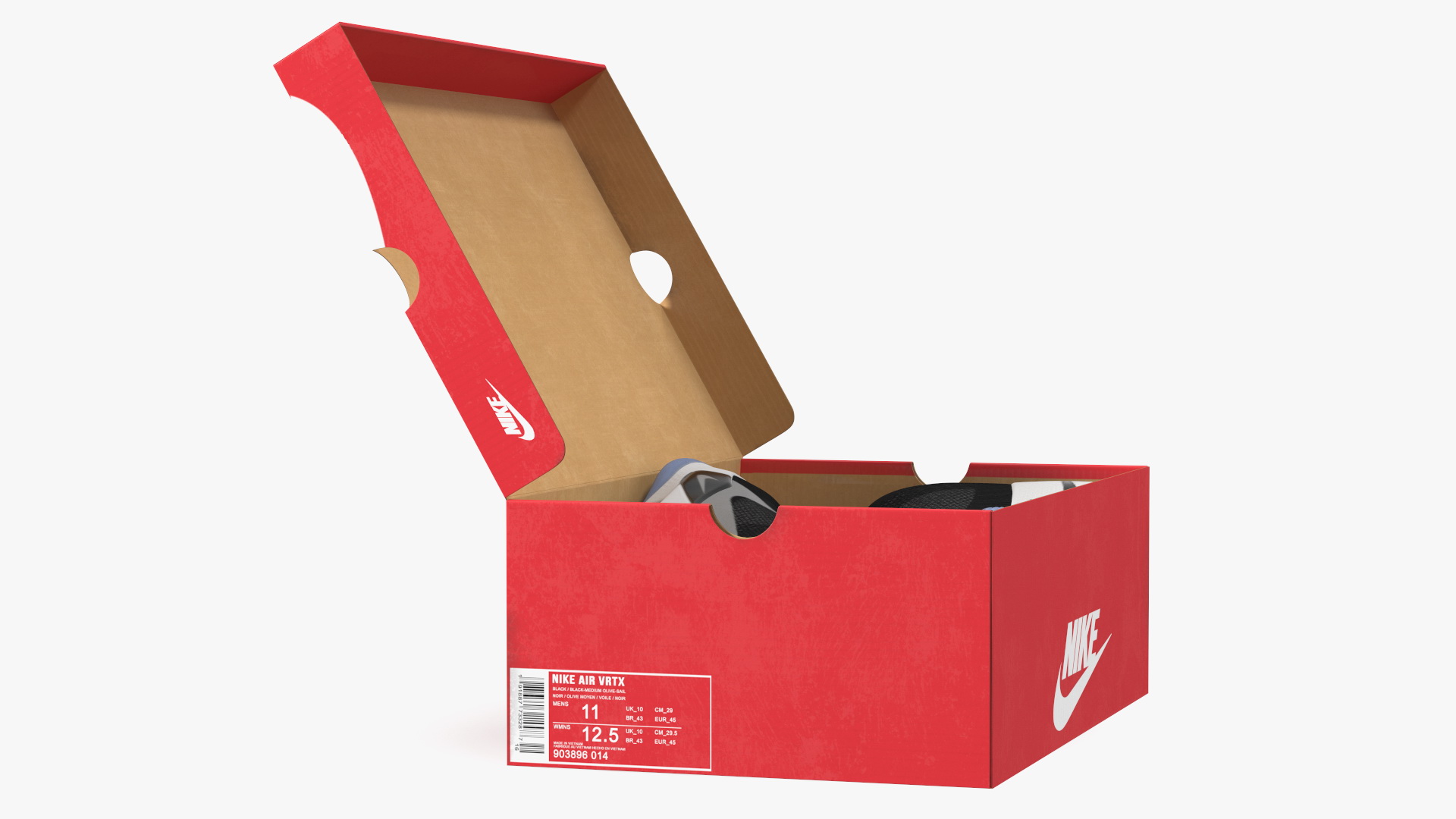 Shoe Box with Nike Sneakers 3D