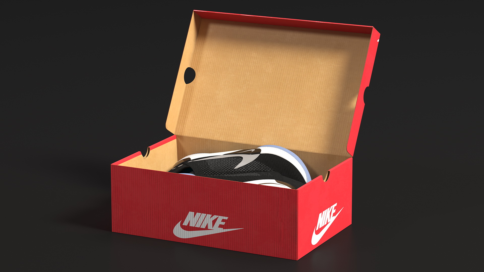Shoe Box with Nike Sneakers 3D