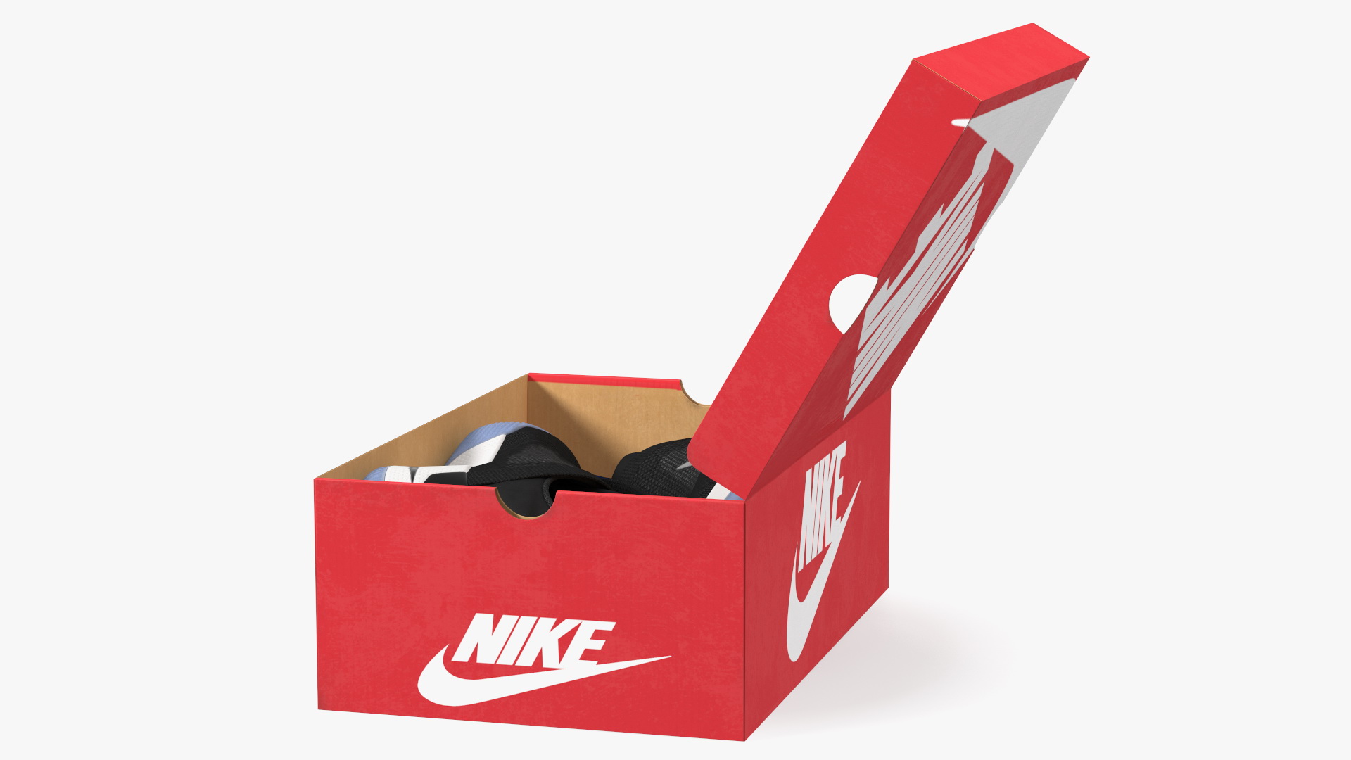 Shoe Box with Nike Sneakers 3D