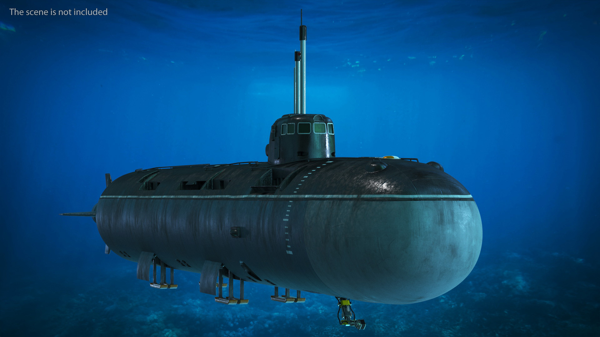 3D model Russian Deep-Sea Nuclear Submarine Losharik Rigged