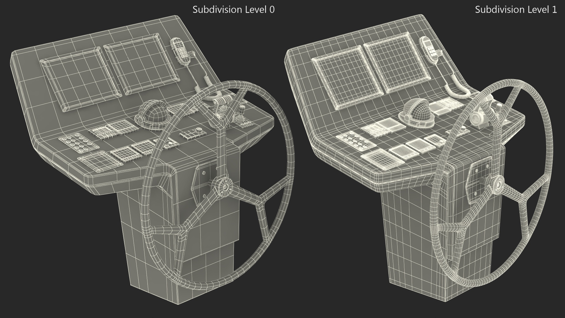 3D Yacht Modern Control Panel