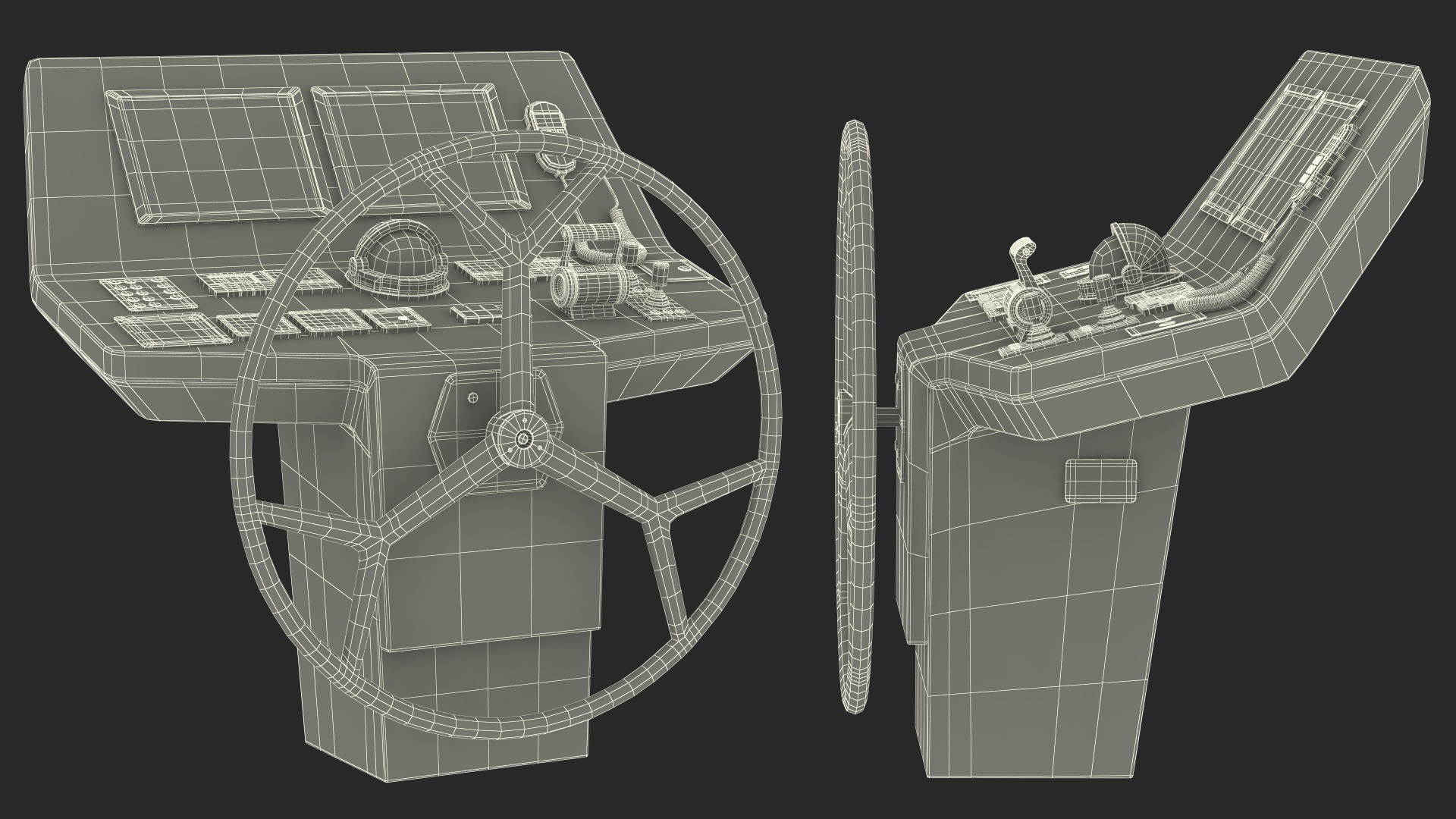 3D Yacht Modern Control Panel
