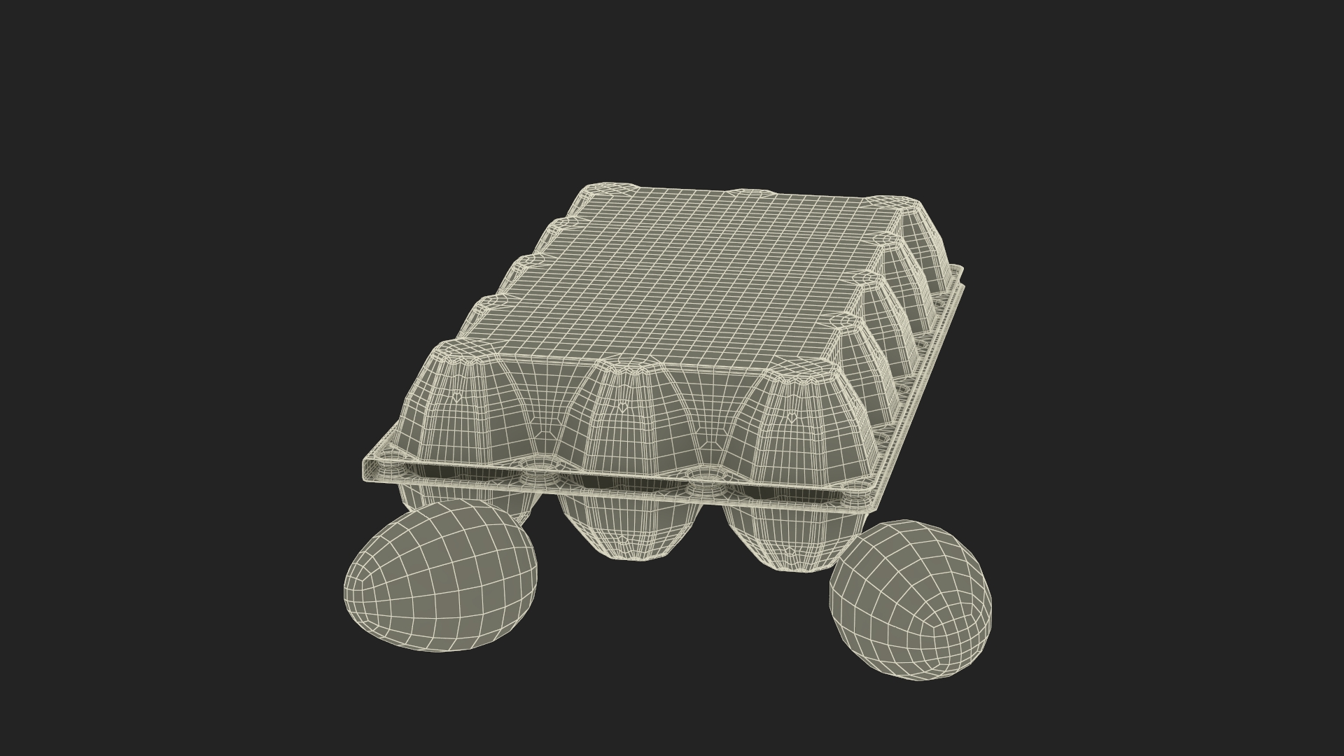 3D model Egg Plastic Packaging with 15 White Eggs