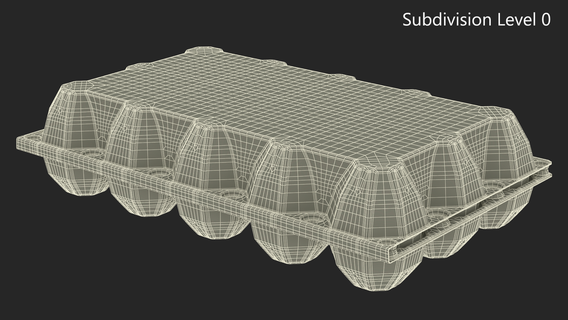 3D model Egg Plastic Packaging with 15 White Eggs