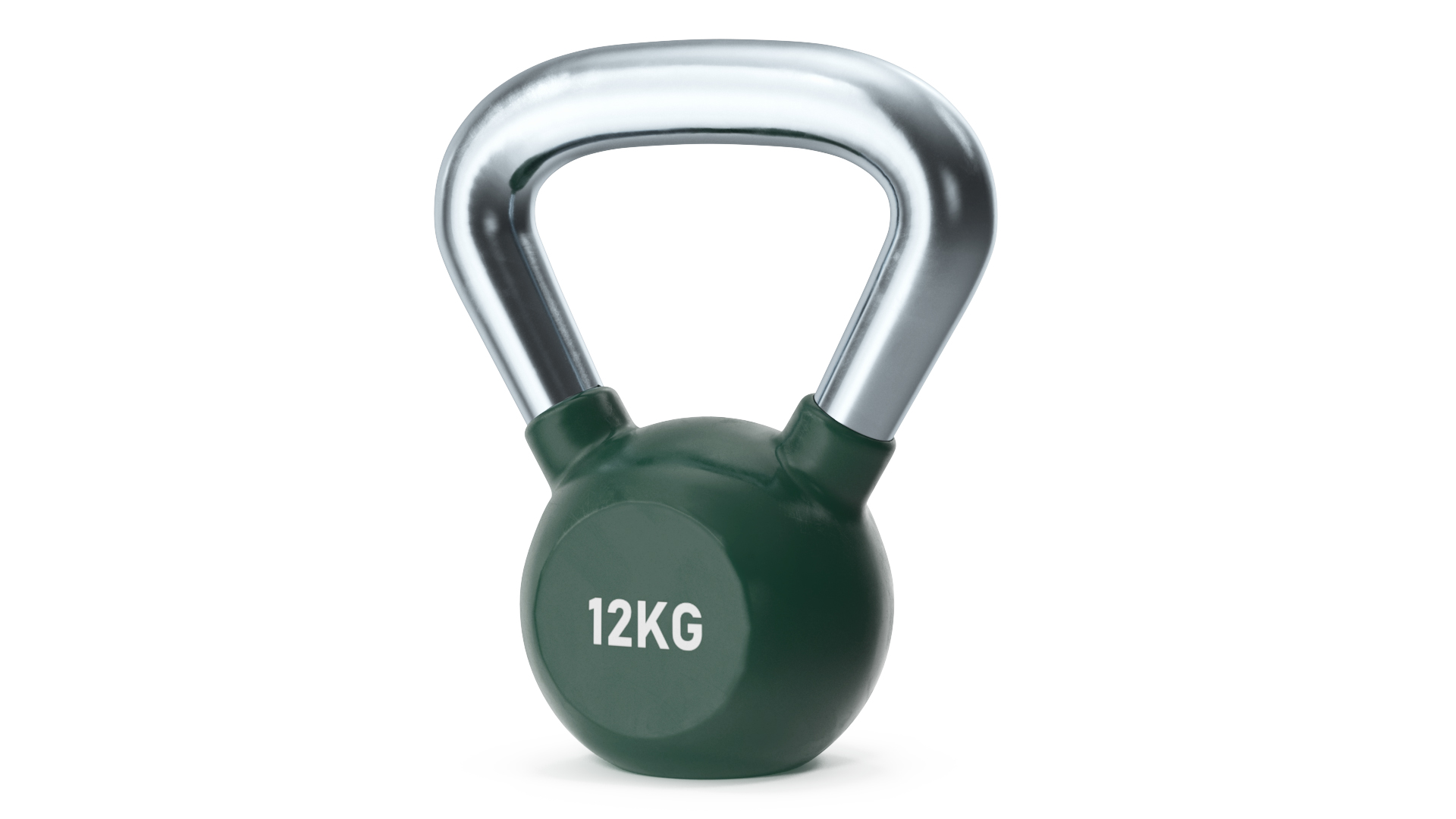 3D Vinyl Coated Cast Iron Kettlebell 12kg model