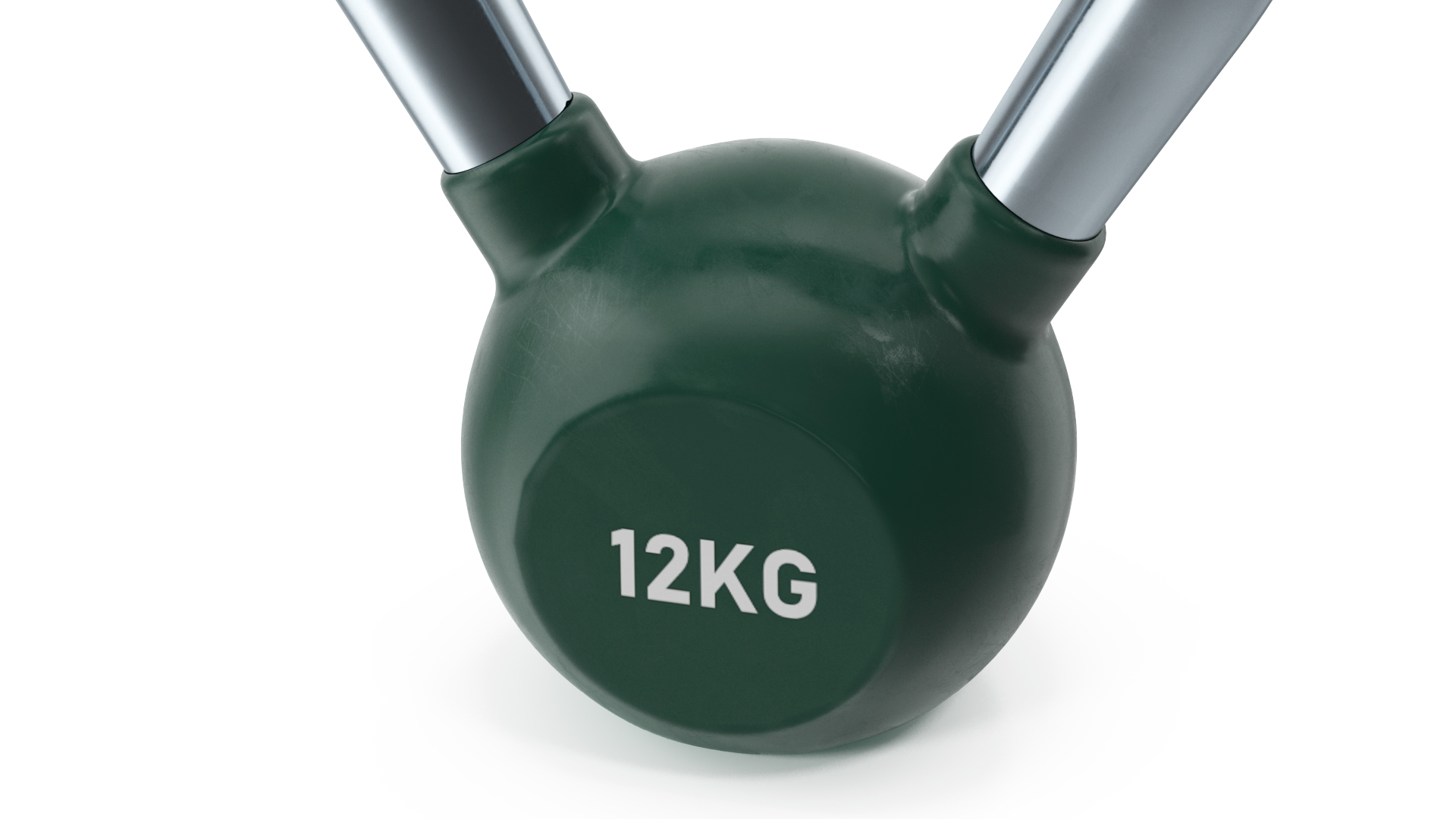3D Vinyl Coated Cast Iron Kettlebell 12kg model