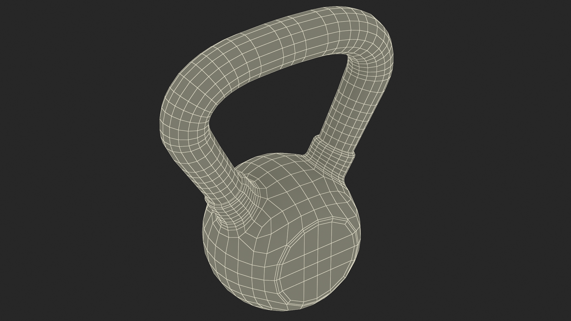 3D Vinyl Coated Cast Iron Kettlebell 12kg model