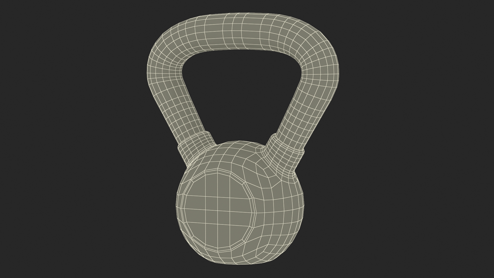3D Vinyl Coated Cast Iron Kettlebell 12kg model