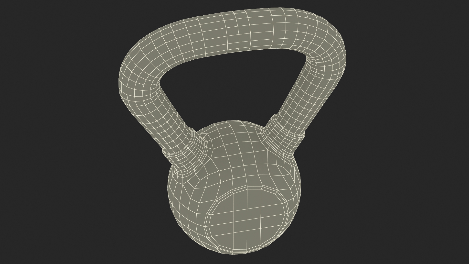 3D Vinyl Coated Cast Iron Kettlebell 12kg model