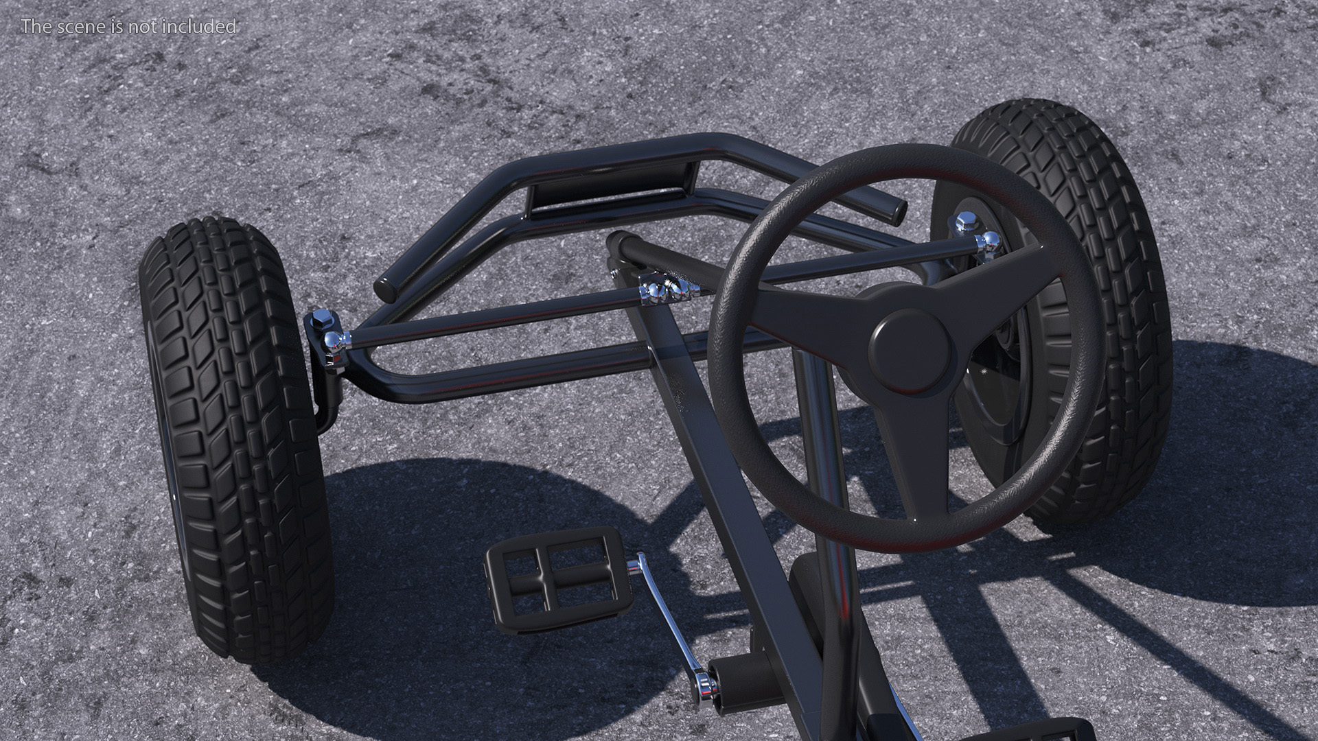 Pedal Car with Adjustable Seat Red 3D model