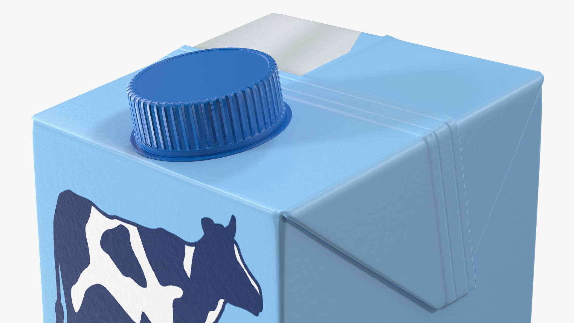 Mockup Aseptic Carton Package with Screw Cap Blue 3D model