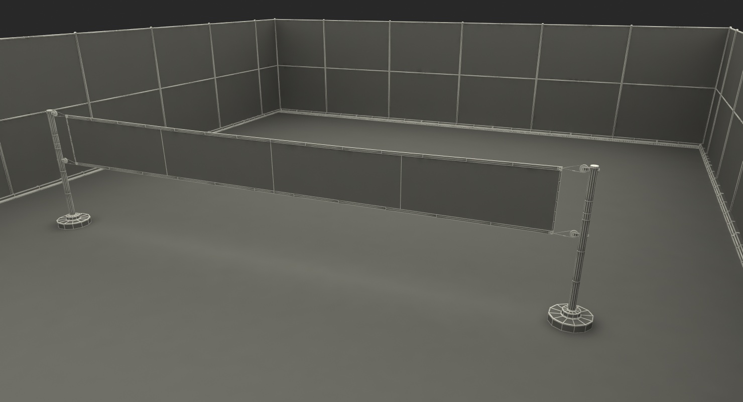 Outdoor Volleyball Court 3D model