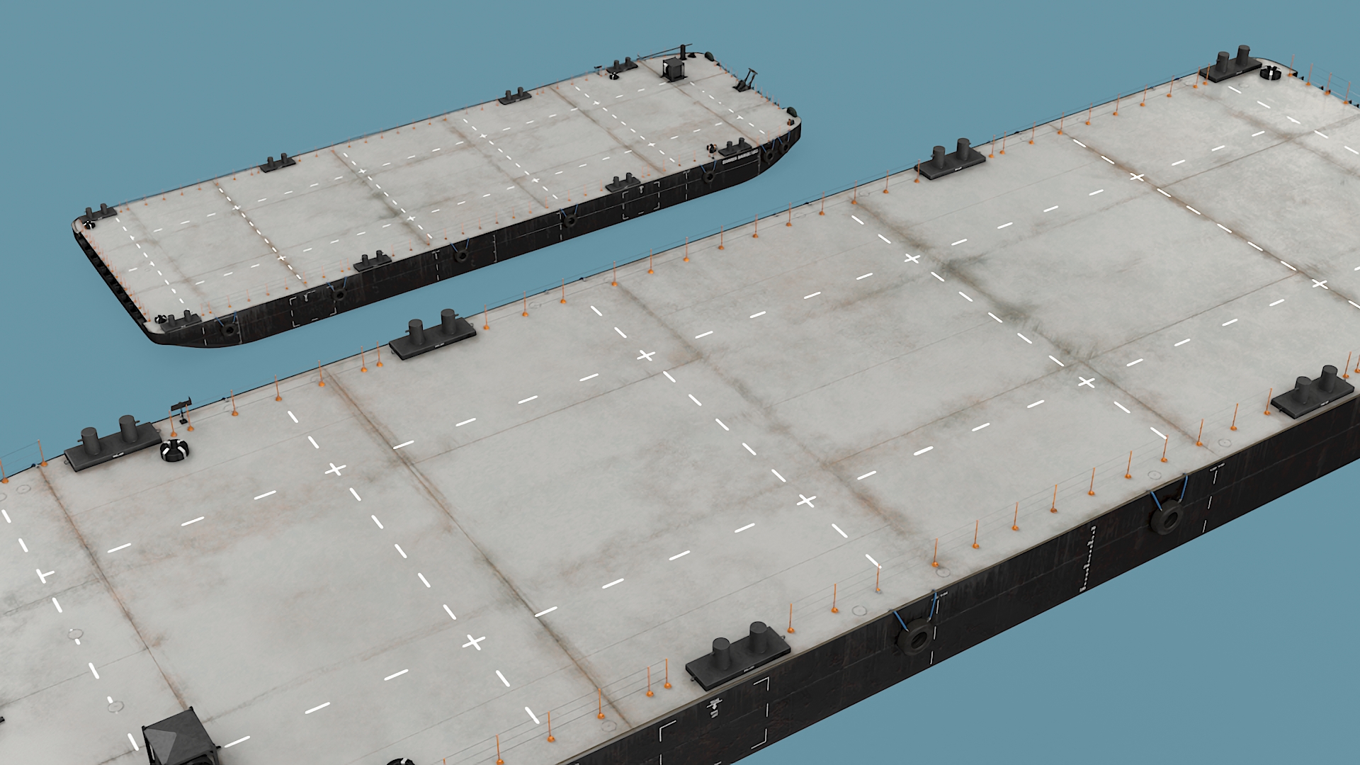 DAMEN Stan Pontoon Barge 3D model