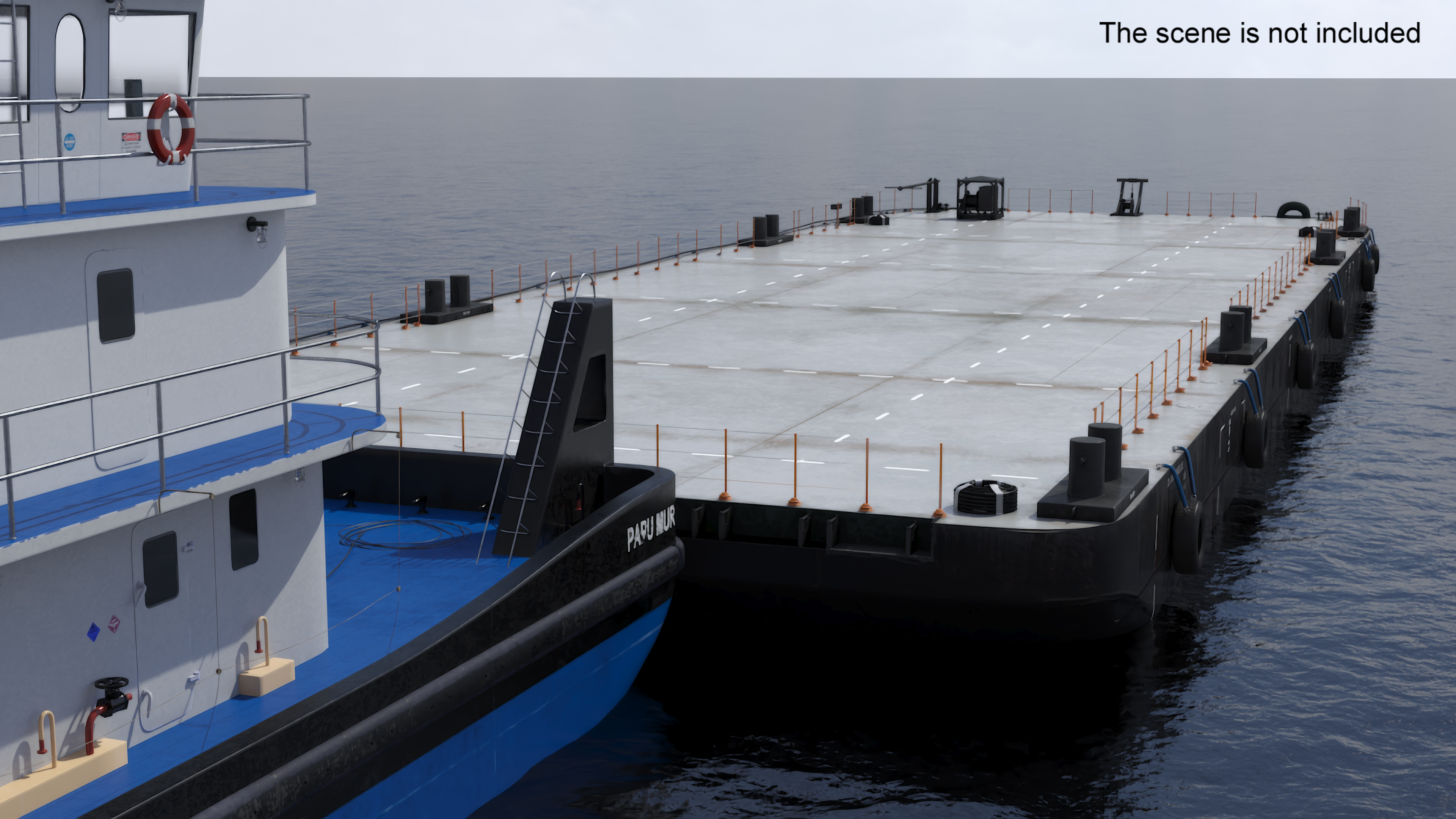 DAMEN Stan Pontoon Barge 3D model