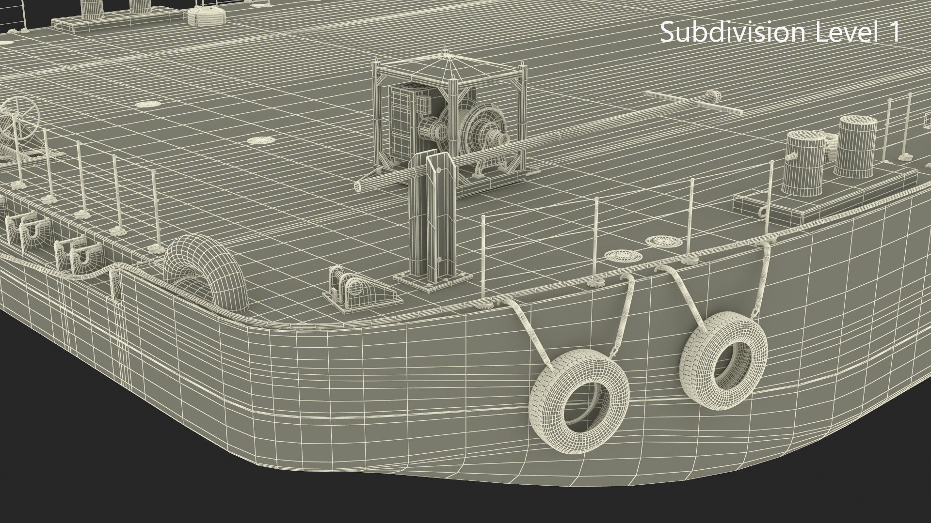 DAMEN Stan Pontoon Barge 3D model