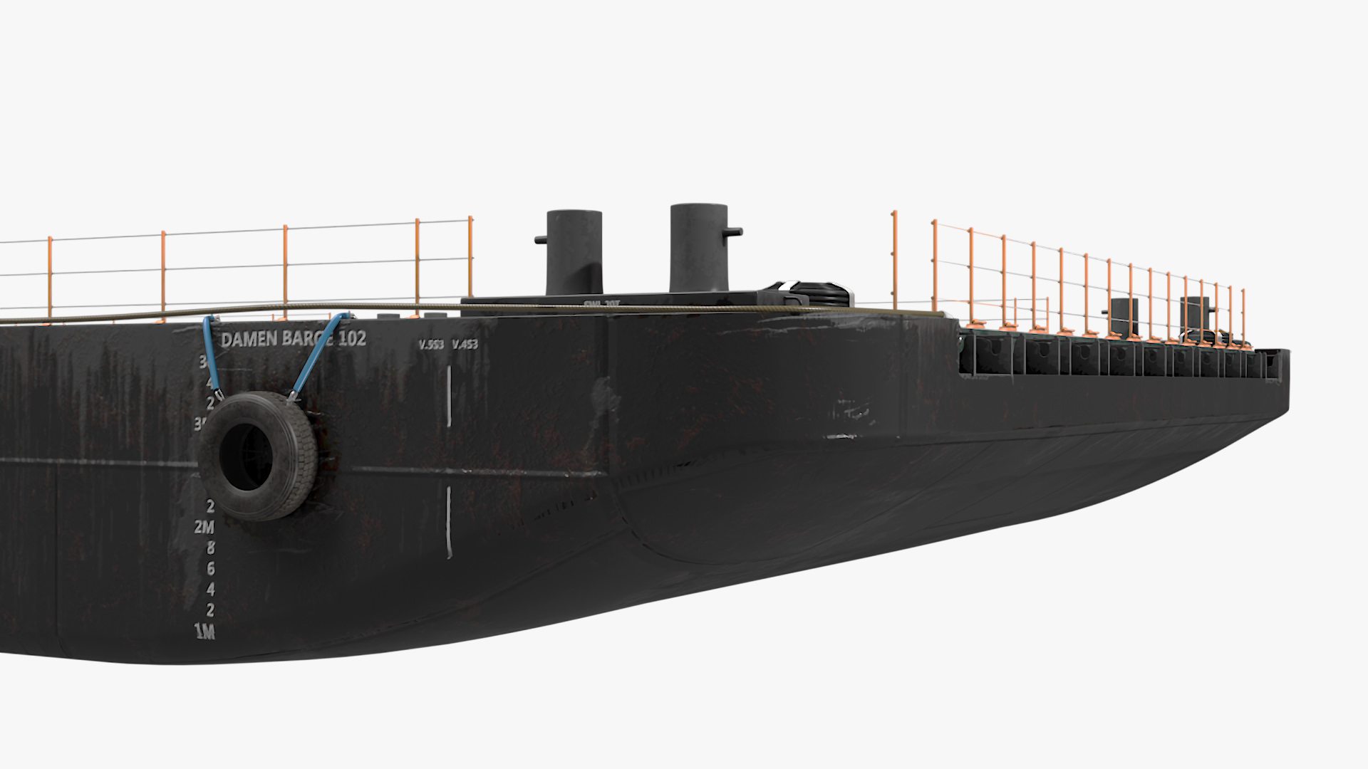 DAMEN Stan Pontoon Barge 3D model