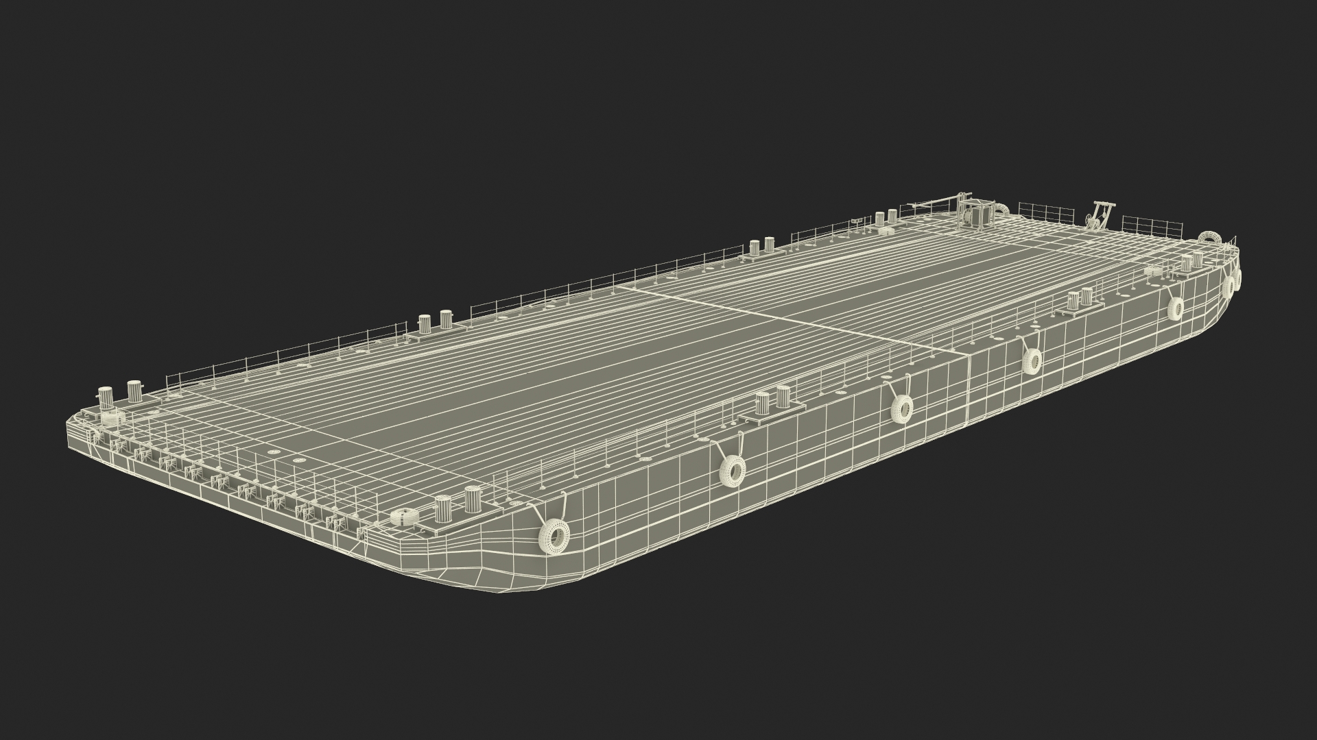DAMEN Stan Pontoon Barge 3D model