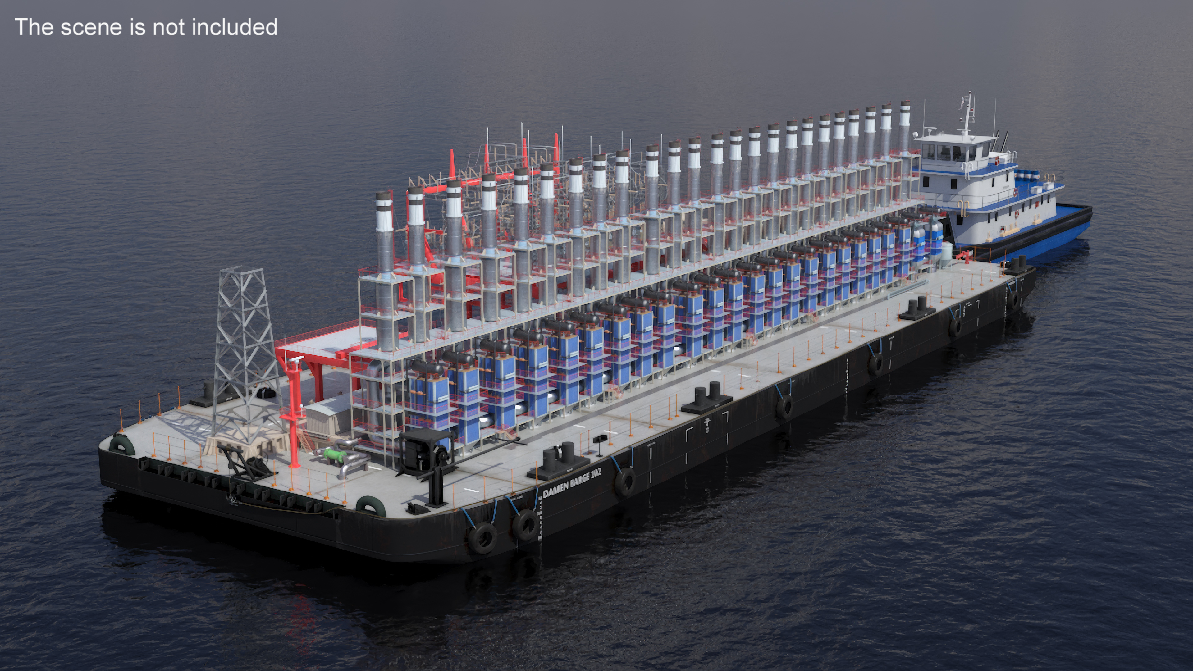 DAMEN Stan Pontoon Barge 3D model