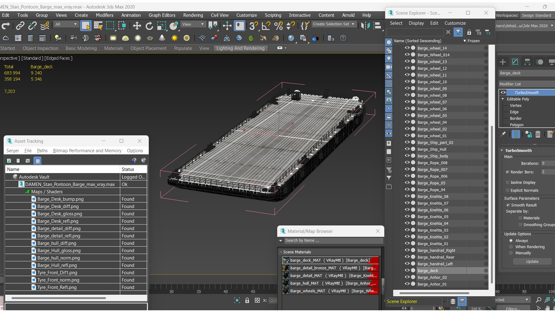 DAMEN Stan Pontoon Barge 3D model