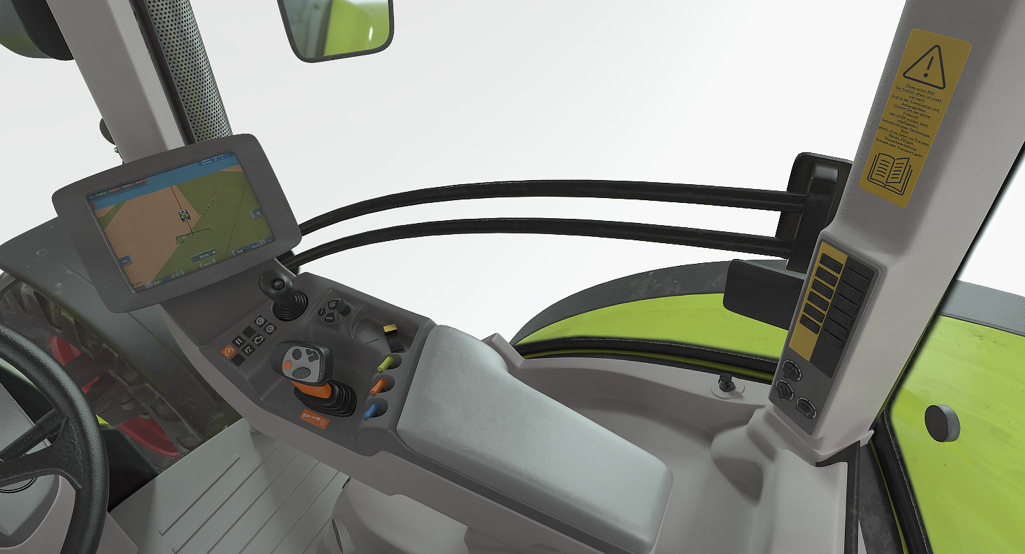 3D model CLAAS AXION Detailed Interior Dirty