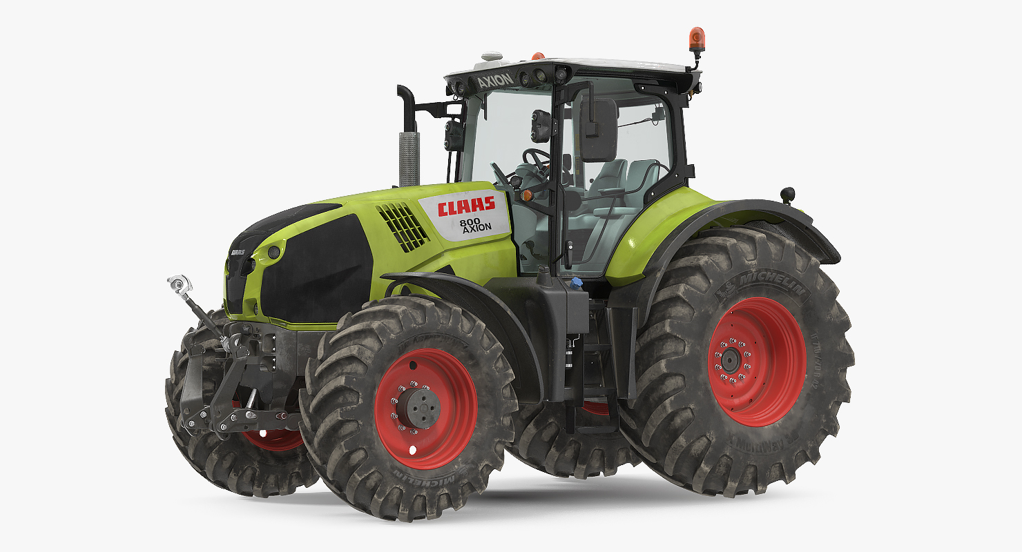 3D model CLAAS AXION Detailed Interior Dirty