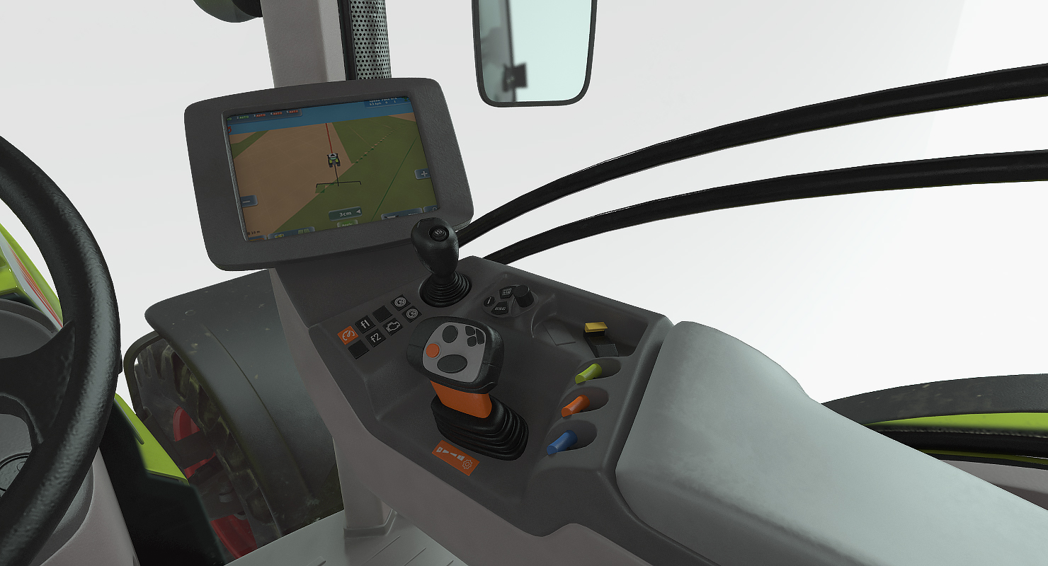 3D model CLAAS AXION Detailed Interior Dirty