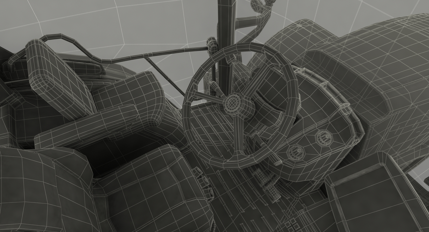 3D model CLAAS AXION Detailed Interior Dirty