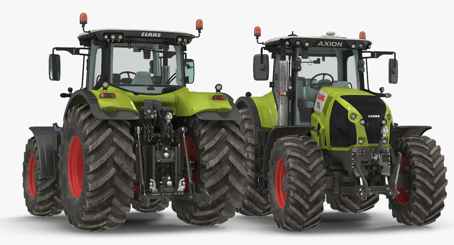 3D model CLAAS AXION Detailed Interior Dirty