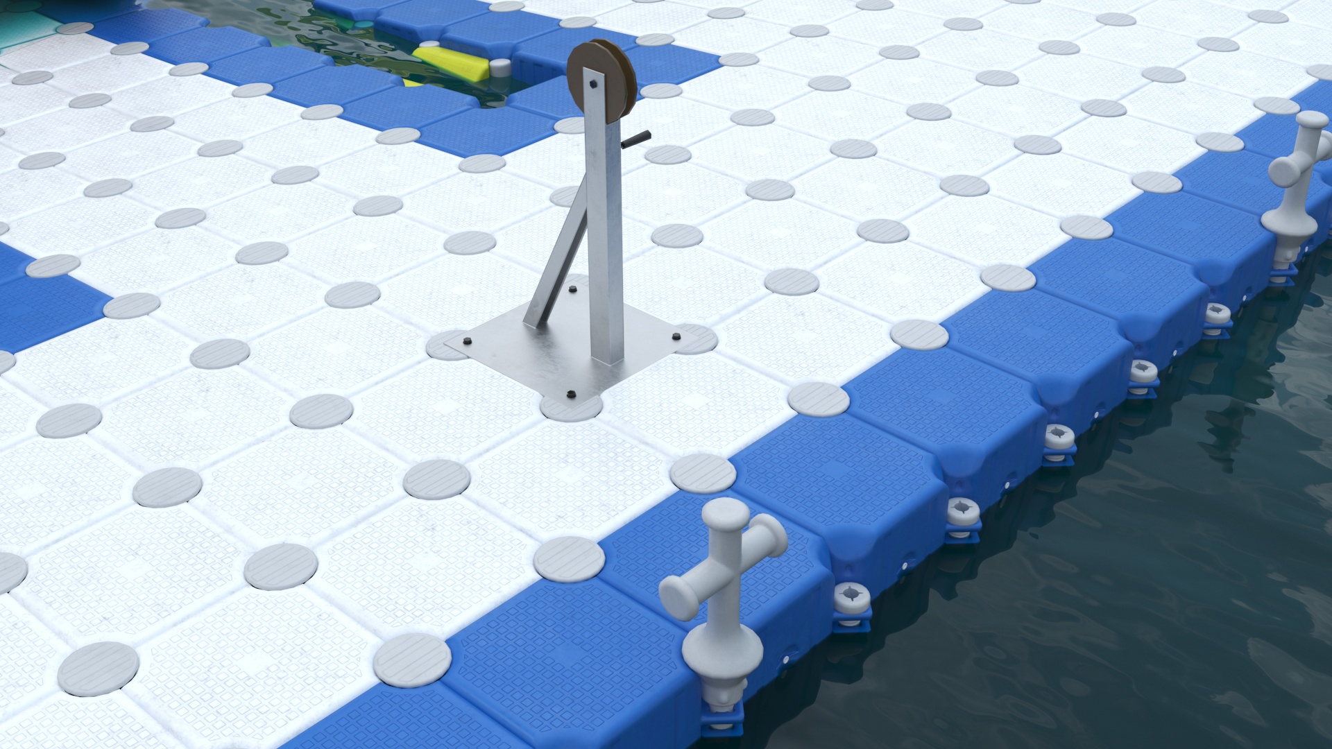 3D model Luxurious Personal Submarine Floating Pontoon Modular Rigged