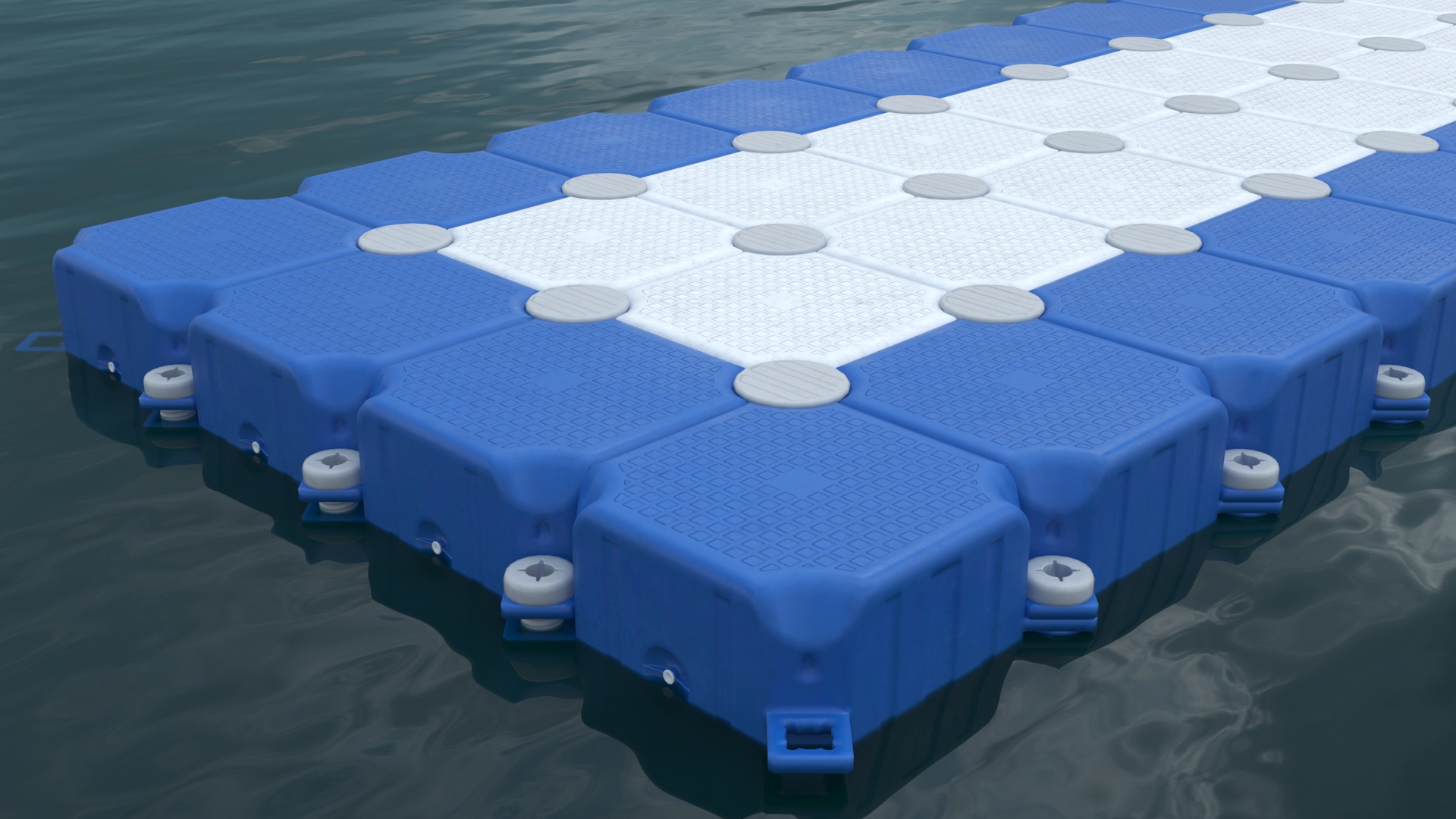 3D model Luxurious Personal Submarine Floating Pontoon Modular Rigged