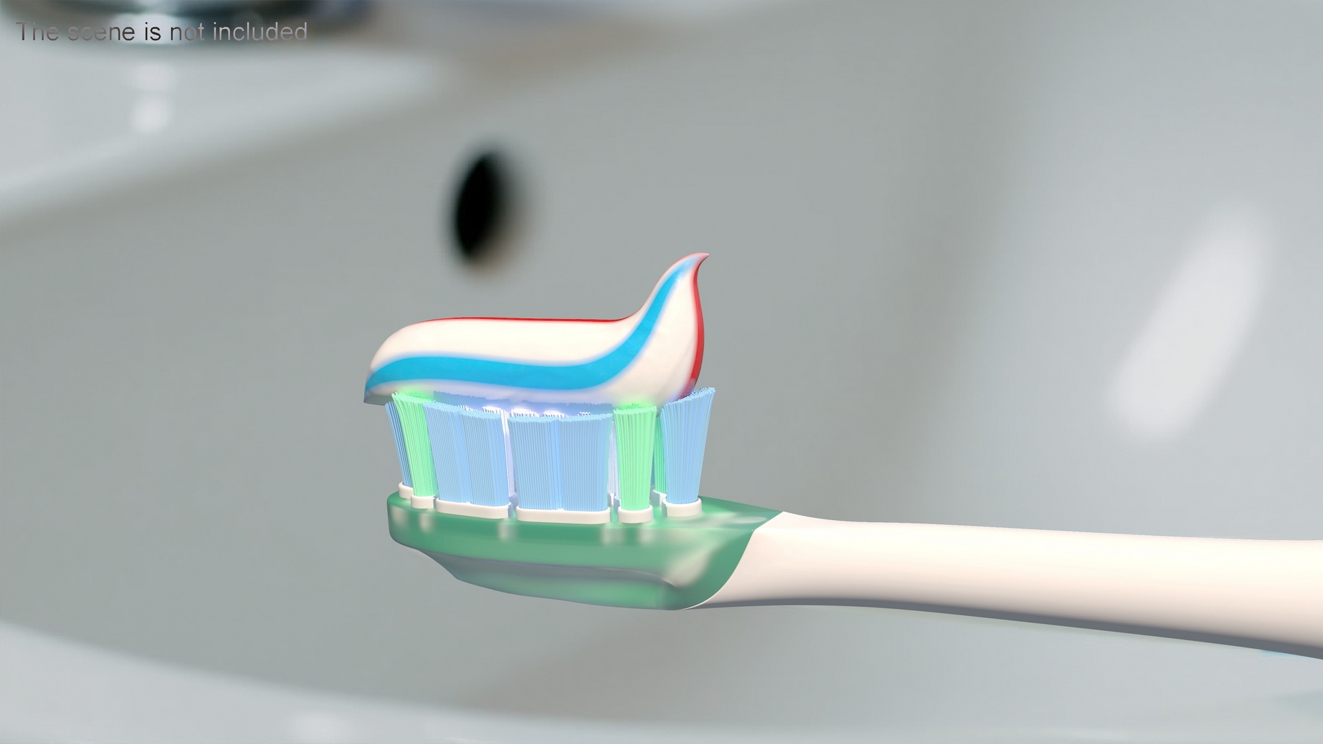 3D model Electric Toothbrush with Toothpaste