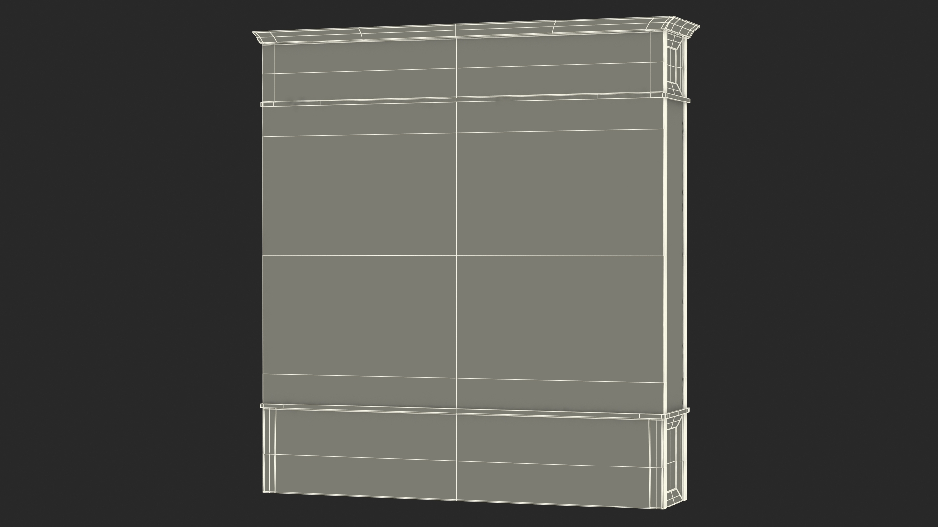 3D model Trophy Display Case White
