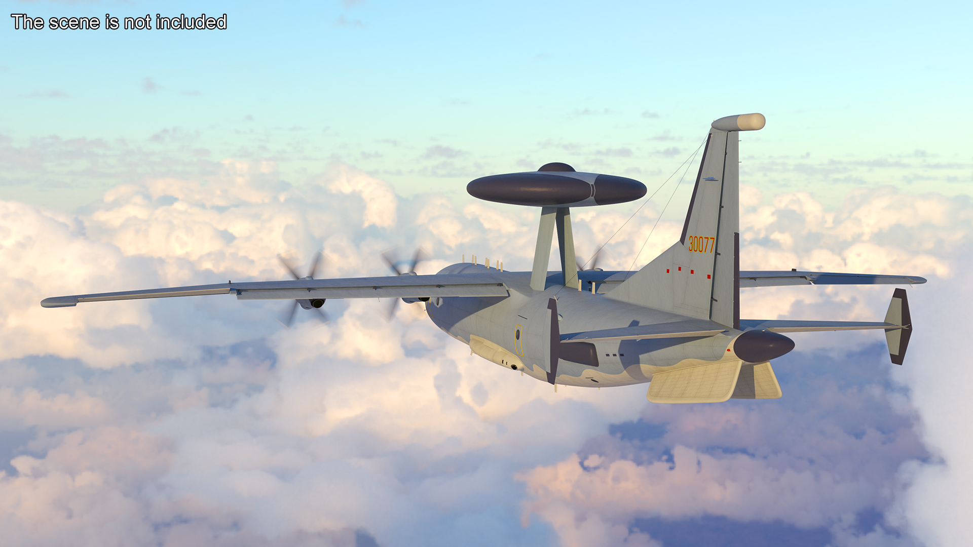 Airborne Early Warning and Control Aircraft Rigged for Maya 3D model