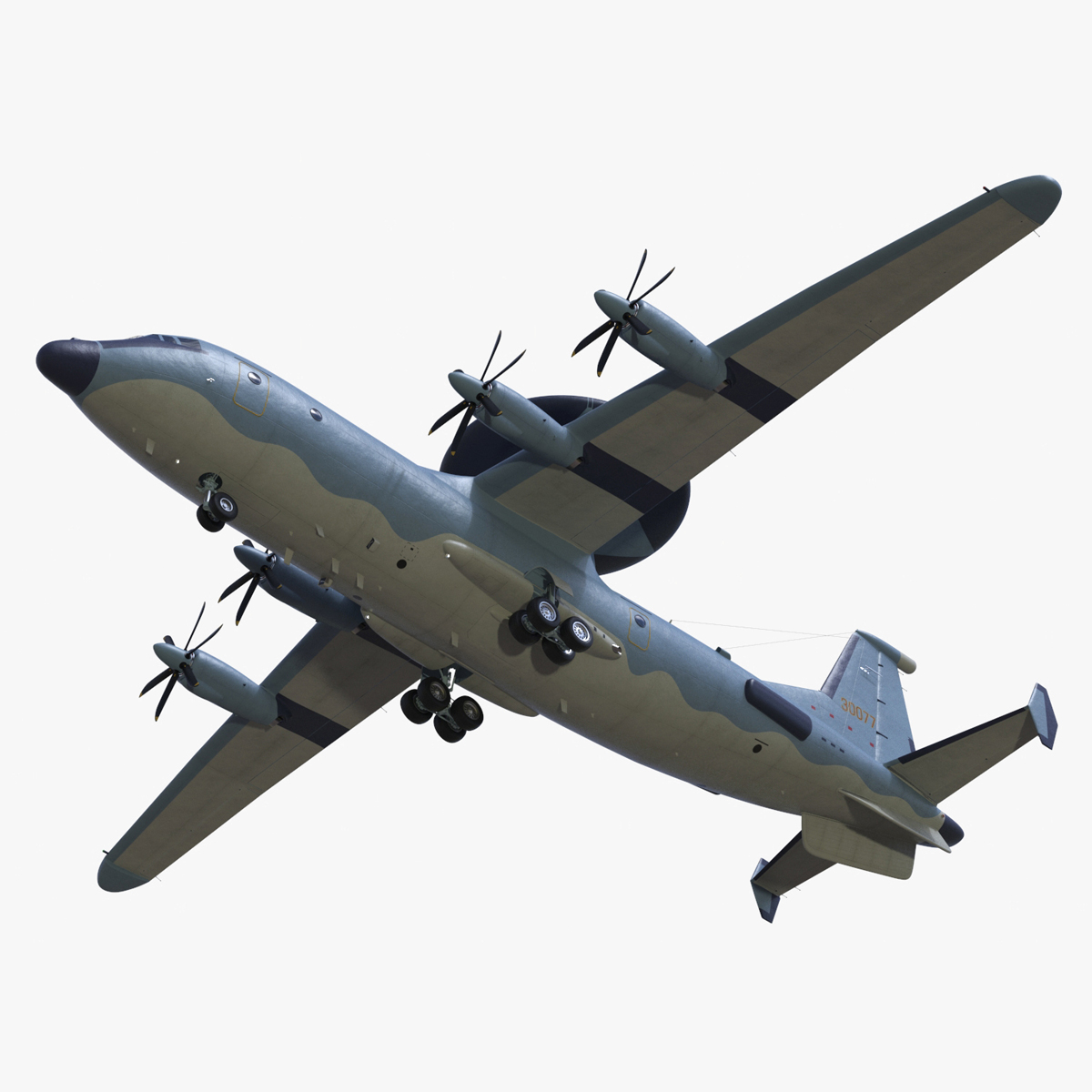 Airborne Early Warning and Control Aircraft Rigged for Maya 3D model