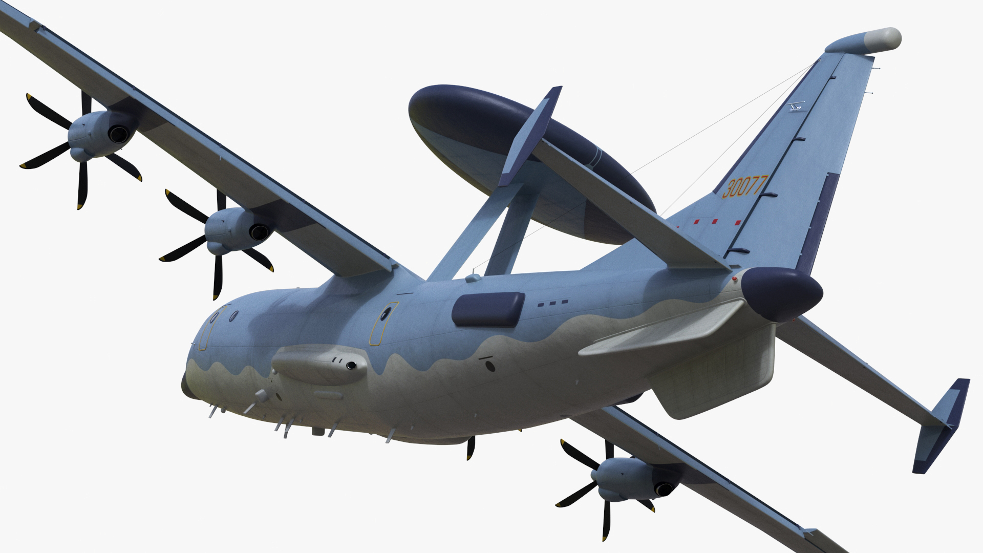 Airborne Early Warning and Control Aircraft Rigged for Maya 3D model
