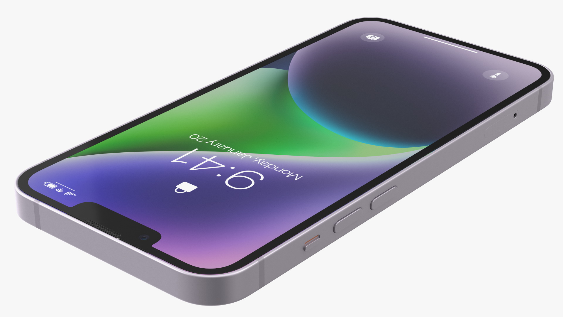 Apple iPhone 14 Purple 3D