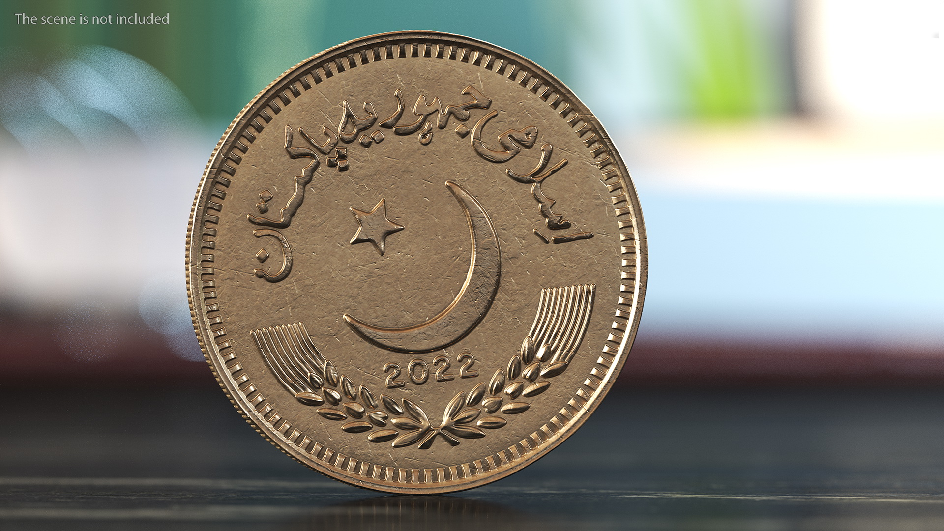 2 Pakistan Rupees Bronze 3D model