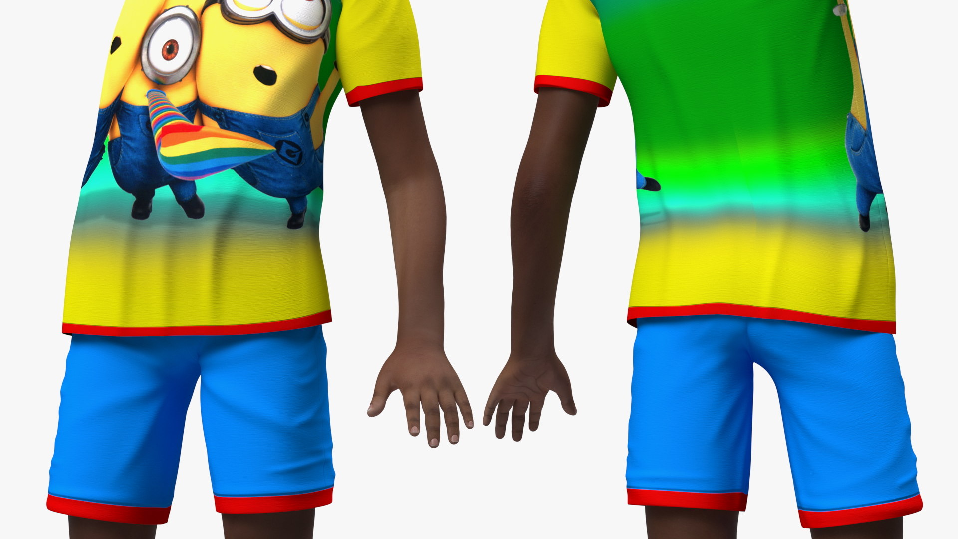 Black Child Boy laughing Pose 3D model