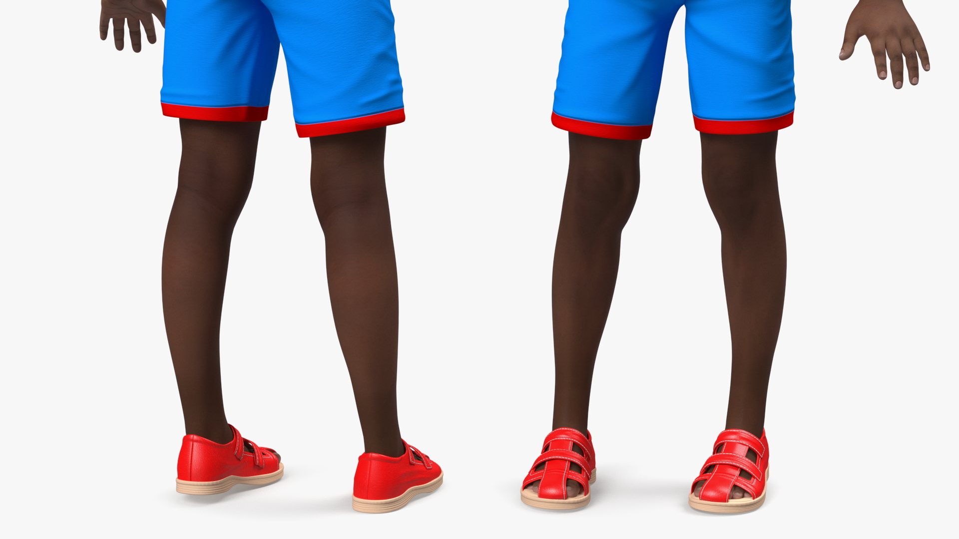 Black Child Boy laughing Pose 3D model