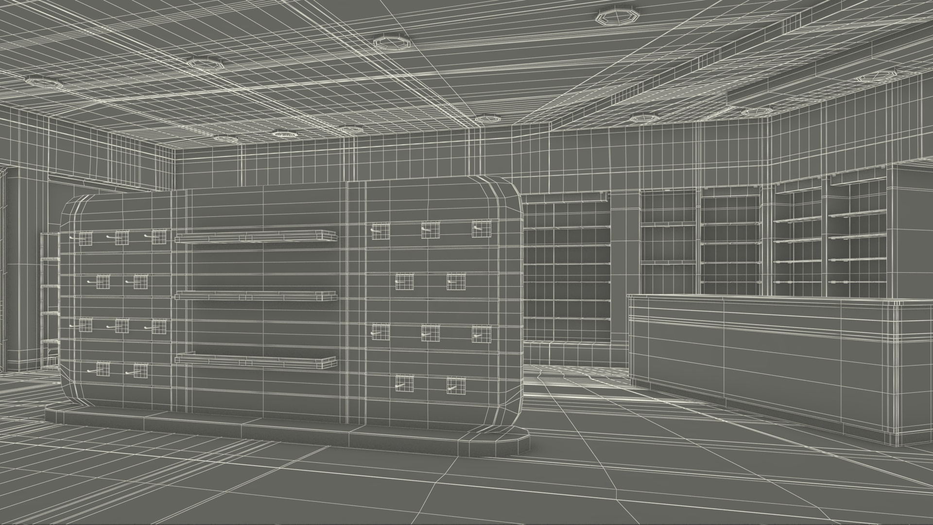 3D Pharmacy Store Interior model