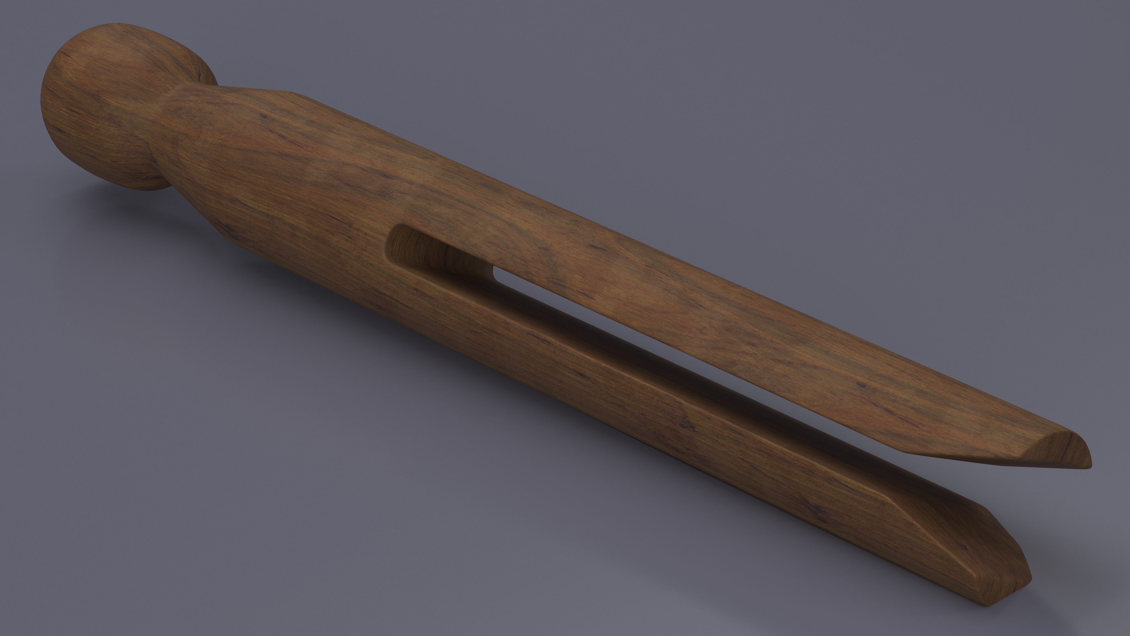 Vintage Inspired Round Clothespins Dark Wood 3D model