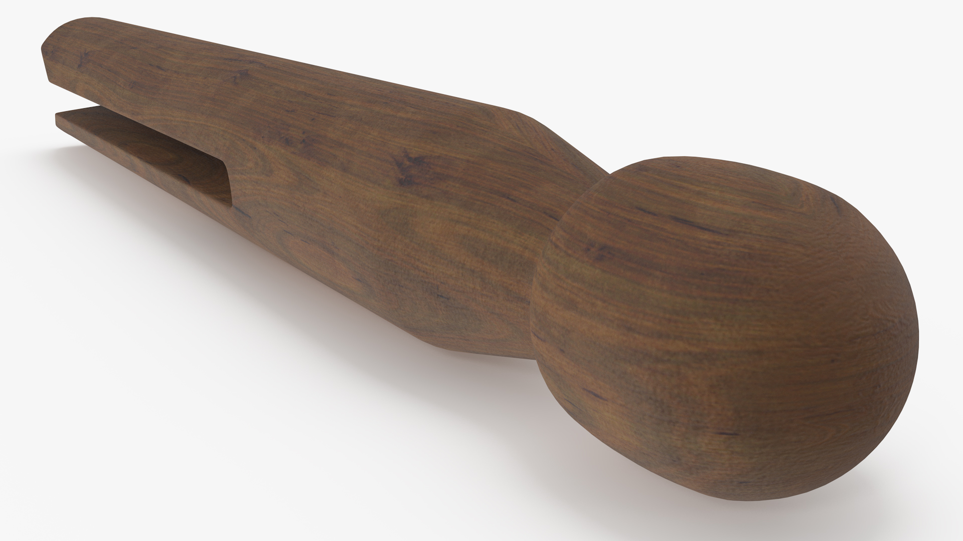 Vintage Inspired Round Clothespins Dark Wood 3D model