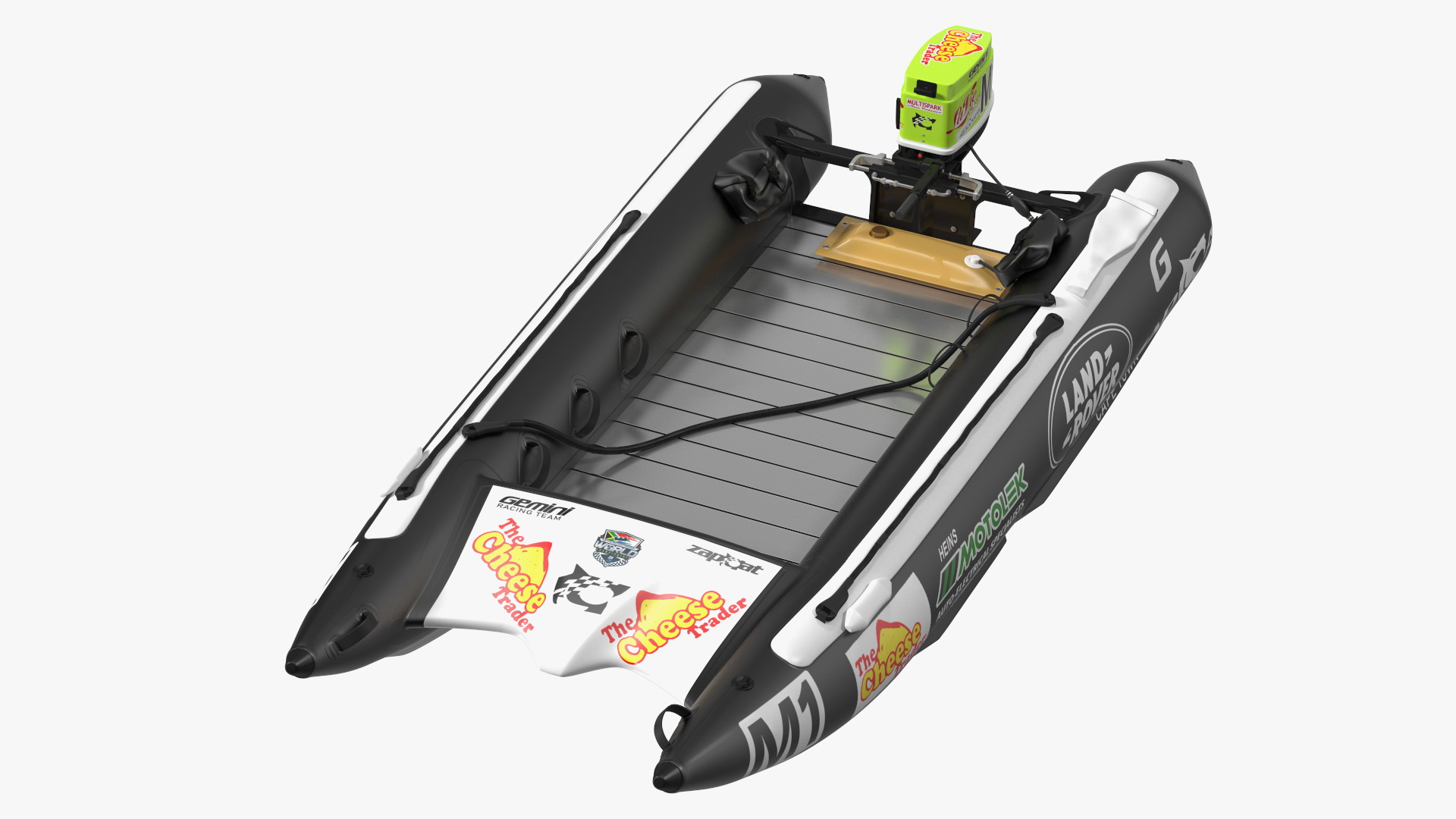 3D Racing Boat Gemini Zapcat F1 with Engine Black