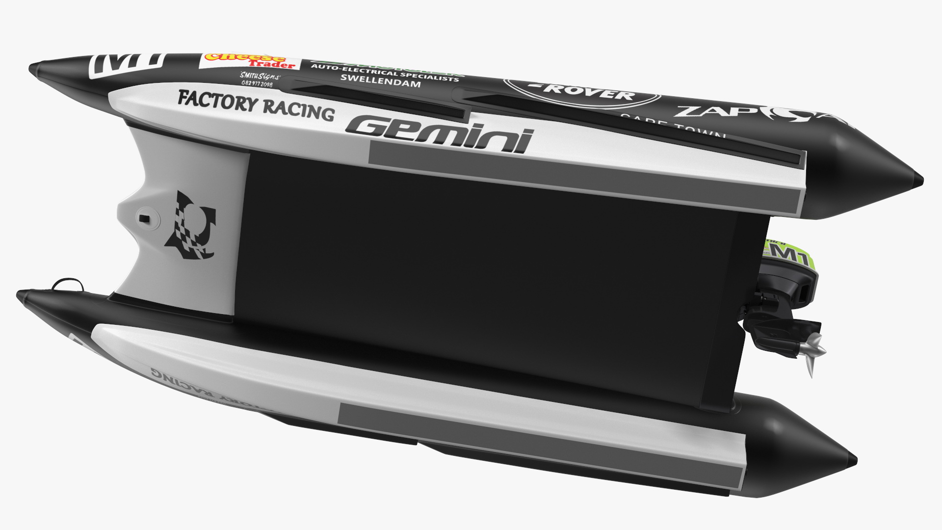 3D Racing Boat Gemini Zapcat F1 with Engine Black