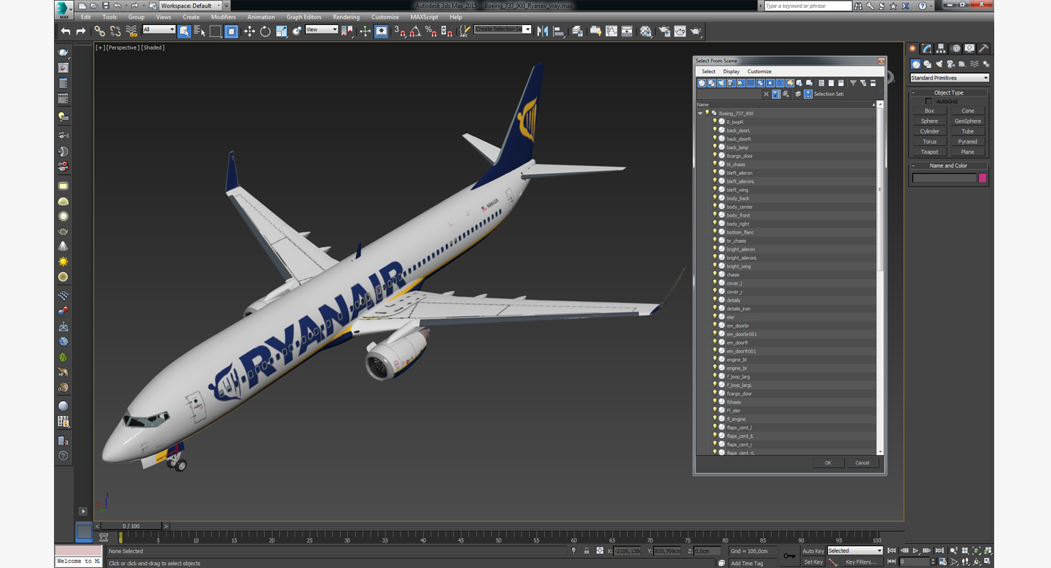 Boeing 737 900 Ryanair 3D