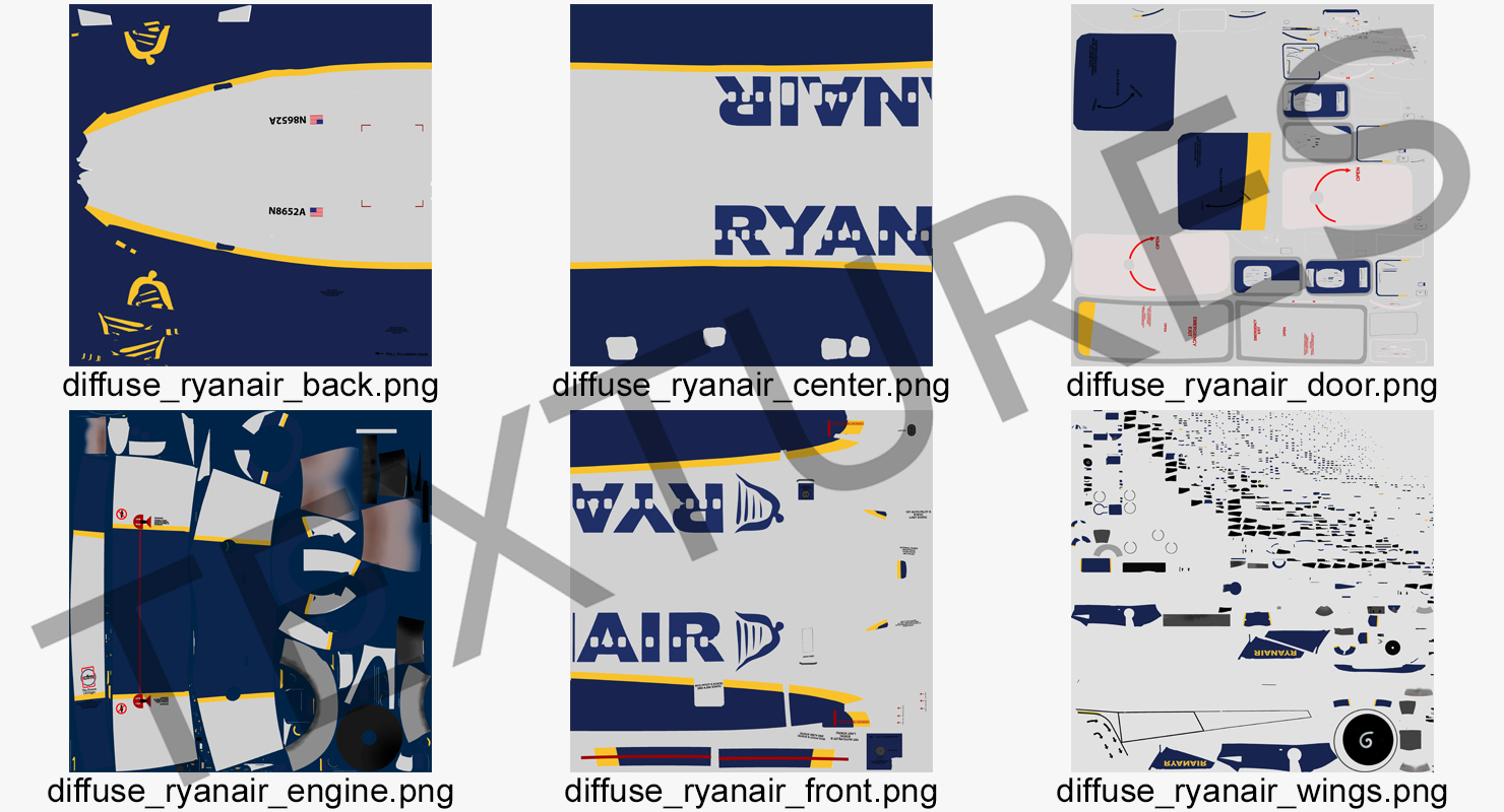 Boeing 737 900 Ryanair 3D